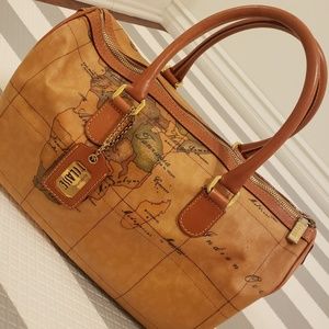 Alviero Martini Map Women Brown Tote Bag